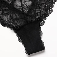 Women Fashion Lace Panties Low-Rise Hollow Out Lingerie Female G String Underwear Comfortable Transparent Thong Intimates