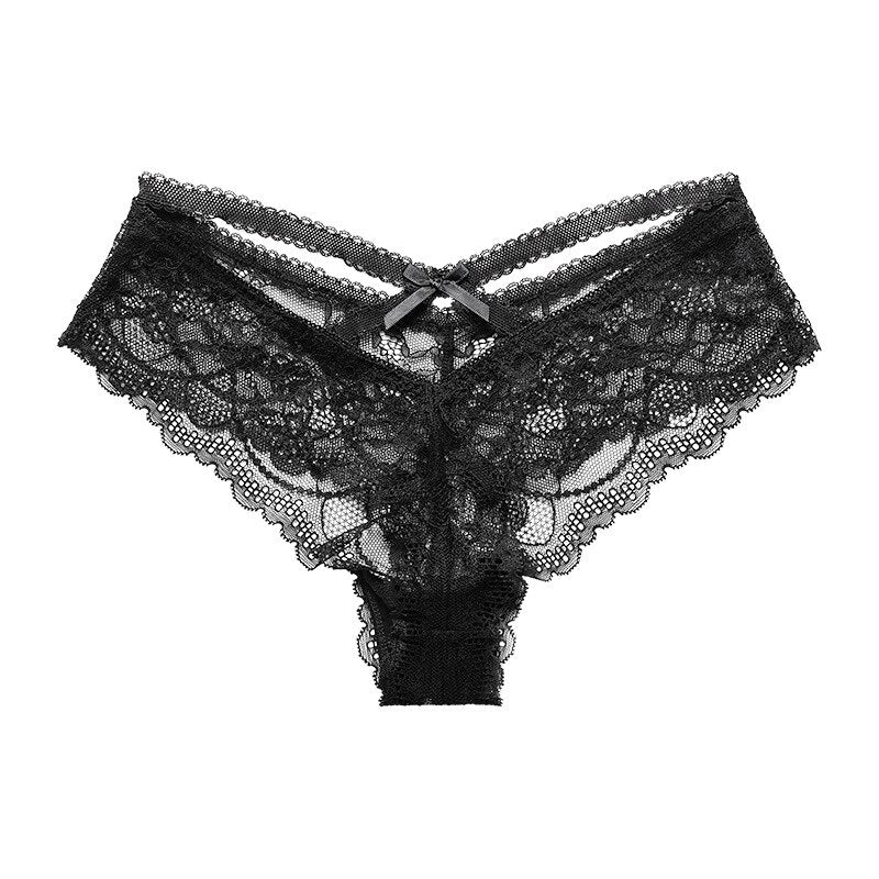 Lalall Women Sexy Lace Panties Low-Rise Hollow Out Lingerie Female G String Underwear Comfortable transparent Thong Intimates