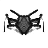 Lalall Women Sexy Lace Panties Low-waist Bow Underwear Female G String Hollow Out Ultra-thin Lingerie Transparent Intimates
