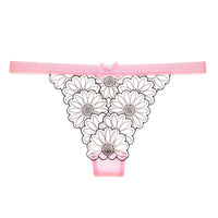 Women Fashion Lace Panties Low-Waist G String Thong Underwear Female Temptation Embroidery Lingerie Ultra Thin Intimates