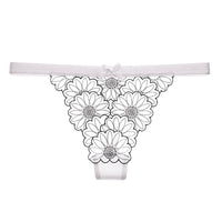 Women Fashion Lace Panties Low-Waist G String Thong Underwear Female Temptation Embroidery Lingerie Ultra Thin Intimates