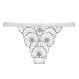 Lalall Women Sexy Lace Panties Low-waist G String Thong Underwear Female Temptation Embroidery Lingerie Ultra Thin Intimates