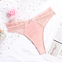 Women Fashion Lace Panties Seamless Thong Transparent Hollow Out Underwear Temptation G-String