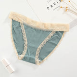 Lalall Women Sexy Low Waist Underwear Seamless Lace Panties Female G String Breathable Lingerie Temptation Modal Intimate