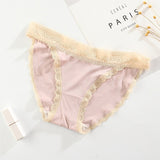 Lalall Women Sexy Low Waist Underwear Seamless Lace Panties Female G String Breathable Lingerie Temptation Modal Intimate