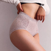 Women Fashion Mesh Lingerie Temptation High-Waist Panties Lace Transparent Briefs Underwear Female G String Intimates