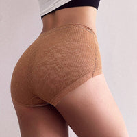 Women Fashion Mesh Lingerie Temptation High-Waist Panties Lace Transparent Briefs Underwear Female G String Intimates