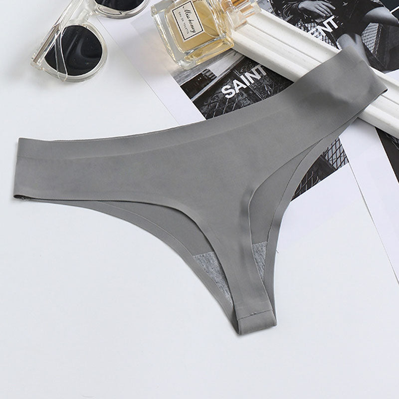 Lalall Women Sexy One Piece Lingerie Temptation Low-waist Panties Thong No trace Breathable Underwear Female G String Intimates