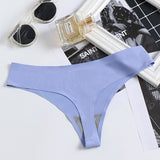 Lalall Women Sexy One Piece Lingerie Temptation Low-waist Panties Thong No trace Breathable Underwear Female G String Intimates