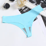 Lalall Women Sexy One Piece Lingerie Temptation Low-waist Panties Thong No trace Breathable Underwear Female G String Intimates