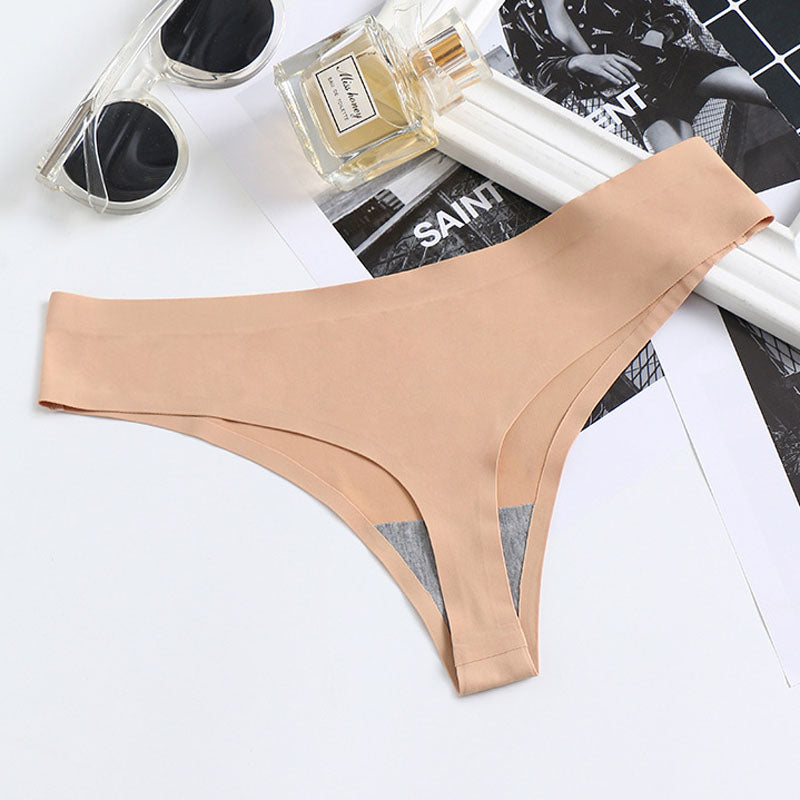 Women Fashion Lingerie Temptation Low-Waist Panties Thong No Trace Breathable Underwear Female G String Intimates