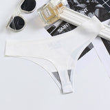 Lalall Women Sexy One Piece Lingerie Temptation Low-waist Panties Thong No trace Breathable Underwear Female G String Intimates