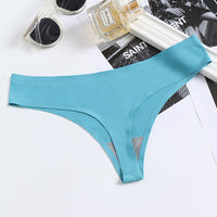 Women Fashion Lingerie Temptation Low-Waist Panties Thong No Trace Breathable Underwear Female G String Intimates