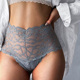Lalall Women Sexy Panties Lace High Waist Briefs Underwear G String Temptation Underpant Transparent Briefs Female Lingerie