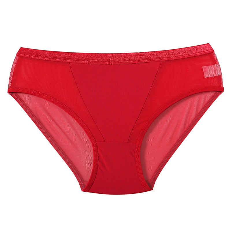 Women Fashion Panties Seamless Transparent Lingerie Female Low Waist Briefs Underwear G-String Temptation Intimates