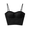 Women Fashion Push Up Bra Ice Silk Padded Lingerie Female Strapless Chest Bralette Underwear Thin Wireless Intimate