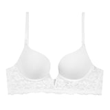 Lalall Women Sexy Push Up Bra French Lace Deep V Lingerie Female Thin Wedding Bralette Underwear Embroidery No Trace Top