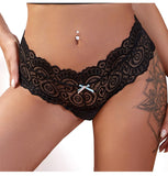 Lalall Women Sexy Lace Panties Low-Rise Temptation Lingerie Female G String Transparent Underwear Embroidery Briefs Intimates