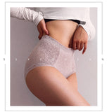 Lalall Women Sexy Mesh Lingerie Temptation High-waist Panties Lace Transparent Briefs Underwear Female G String Intimates