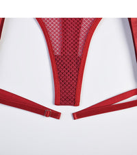 Women Fashion 4-Piece Lingerie Set Intimate Bralette Panty Exotic Garter Underwear Set Lady G-String Bra Panties Solid Thong