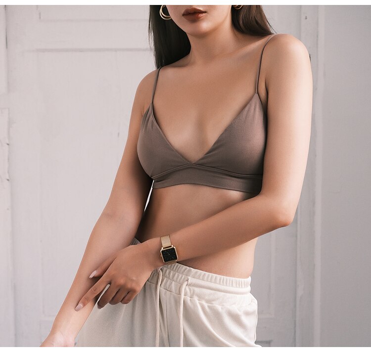Women Fashion Thin Underwear Bras Female Padded Lingerie Seamless Wire Free Breathable Bralette Intimates