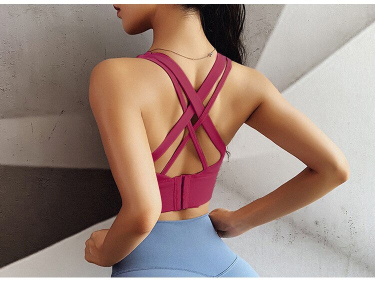Lalall Women Padded Sports Bra Sexy Wire Free Yoga Bralette Lingerie Female Push Up Seamless Brassiere Tops Fitness Underwear
