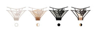 Women Fashion Lace Panties Mid-Rise Hollow Out Lingerie Female G String Underwear Embroidered Flower Thong Intimates