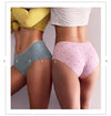 Women Fashion Polka Dots Panties Low Waist High Elastic Comfort Underwear Ladies Ice Silk Soft Briefs Intimates Lingerie