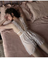 Women Fashion V-Neck Sleepwear Casual Backless Nightdress Lace Pajama With Thong Nightgown Comfortable Sling Homewea