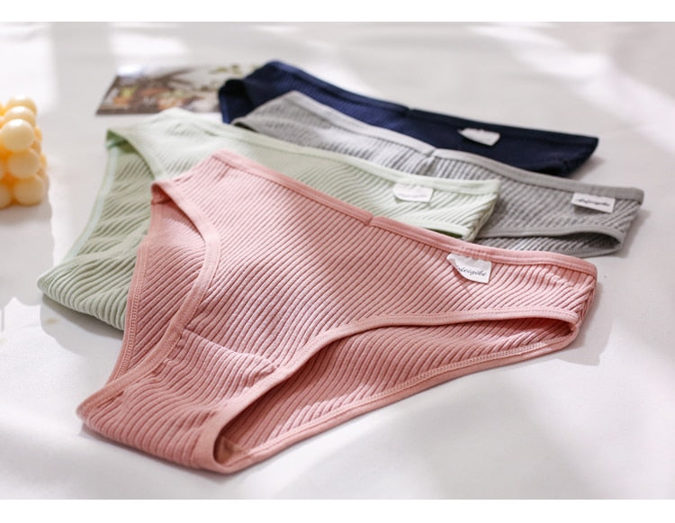 Women Fashion V Waist Cotton G-String Thong Panties String Underwear Briefs Comfort Lingerie Pants Low-Rise Ladies Intimate