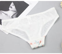 Women Fashion Print Bra Set Silk Lace Flower Brassiere Push Up Underwear Female Bra And Pant