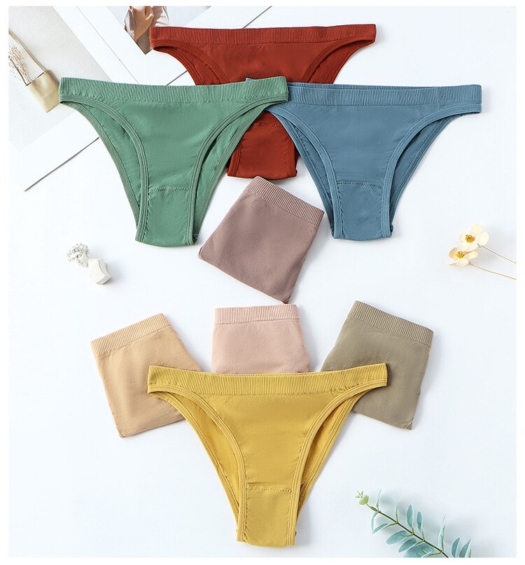 Women Fashion Thong Underwear Seamless Panties Female G String High Elastic Lingerie Temptation Intimate
