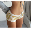 Women Fashion Striped Panties Low Waist Lingerie Temptation Seamless Briefs Underwear G String Comfortable Intimates