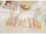 Lalall Ultra Thin Lace Underwear Sets Women Sexy Push Up Brassiere French Eyelash Bra Lingerie Female Transparent Bra and Panty