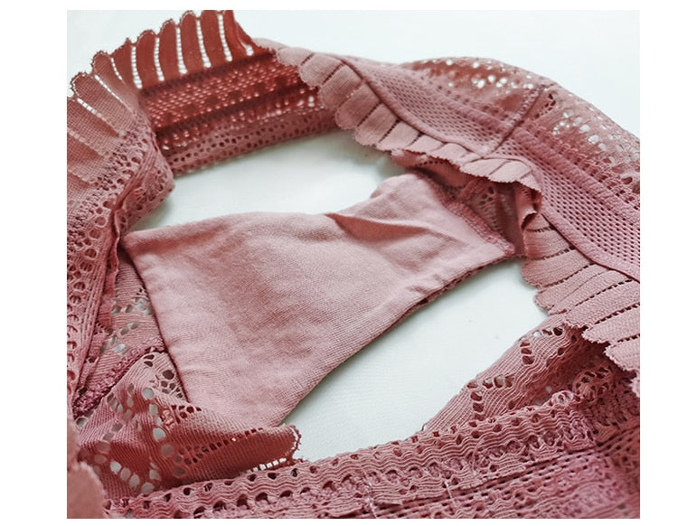 Women Fashion Panties Lace Low-Waist Briefs Female Hollow Out Breathable Underwear Transparent G String Lingerie