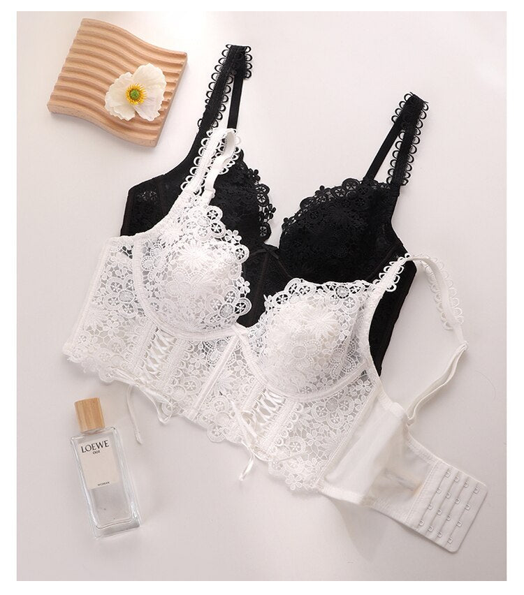 Lalall French Classic Bra Set Embroidered Lace Underwear Women Ultra Thin Push Up Brassiere Lingerie Sexy Gather Underwire