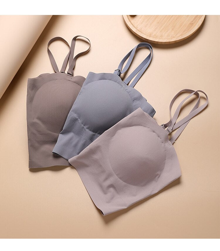 Lalall No Trace Bras for Woman Wireless Underwear Sleep Removable Padded Bralette One Piece Brassiere No Wire Comfort Intimate