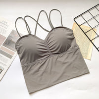 Women Fashion Bralette Underwear Ultra Thin Vest Top Push Up Bra Lingerie Beautiful Back Camisole