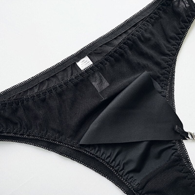 Women Fashion Underwear Transparent Low Waist Panties G-String Ladies Panty Hollow Out Lingere Comfortable Briefs