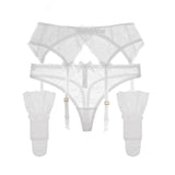 Lalall Women's Sexy Fashion Lace Suspender Belt Wedding Garters Belts thong Stockings 3 Pcs/lots